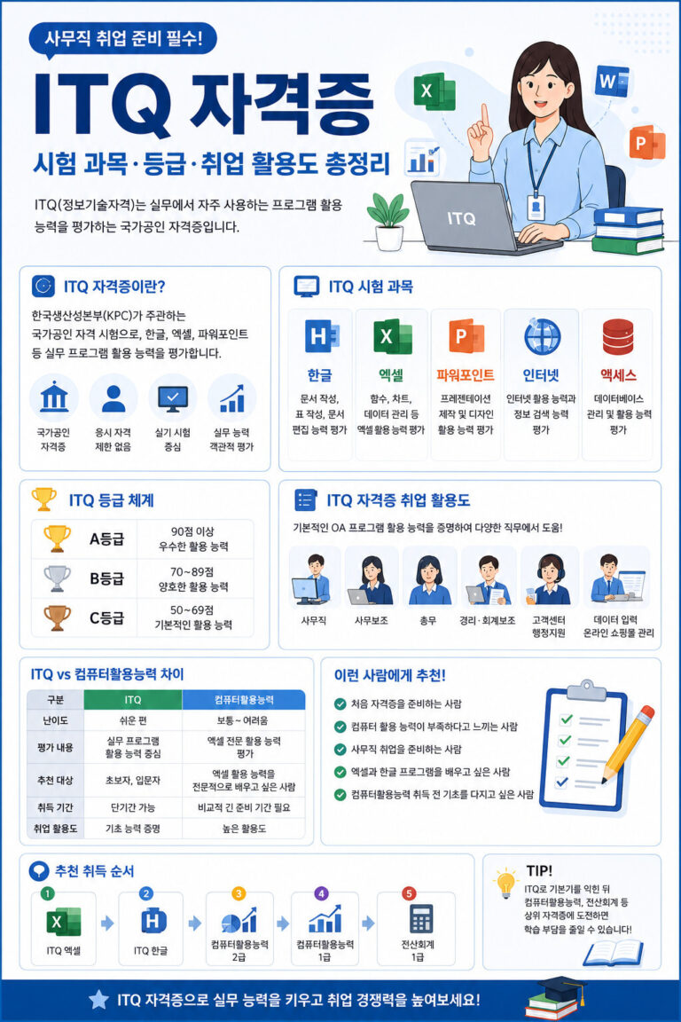 ITQ 자격증 관련 정보